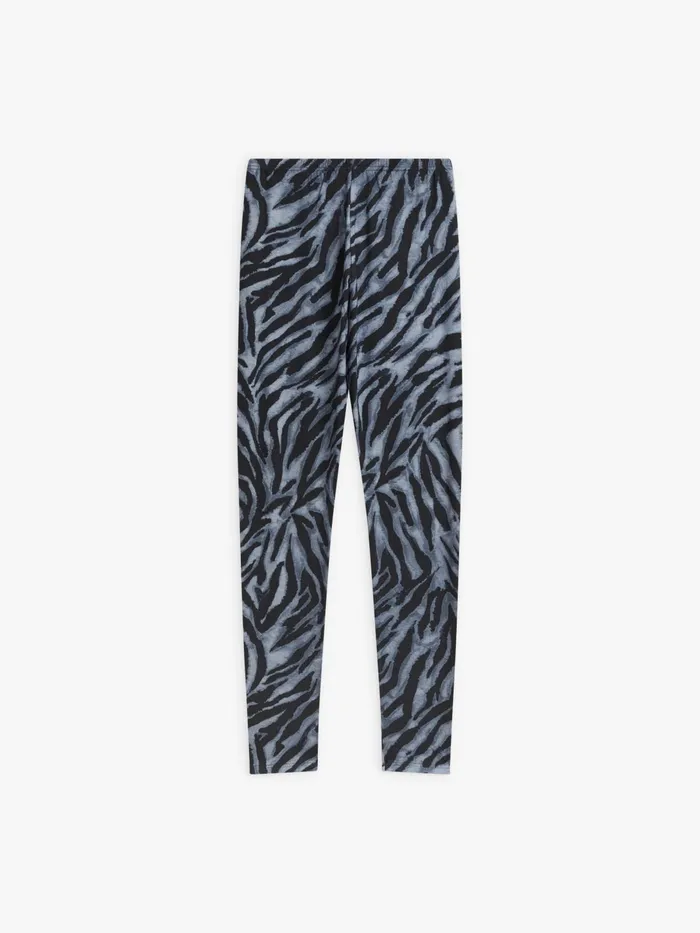 Agns B Trousers and Jeans Women Grey Jersey Zebra Print Jericho Trousers