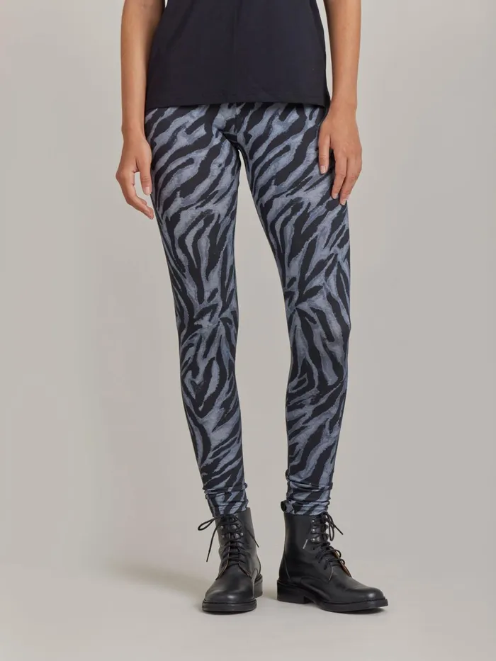Agns B Trousers and Jeans Women Grey Jersey Zebra Print Jericho Trousers