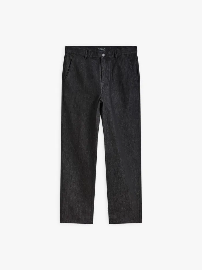 Agns B Trousers Men Black Cotton Trousers
