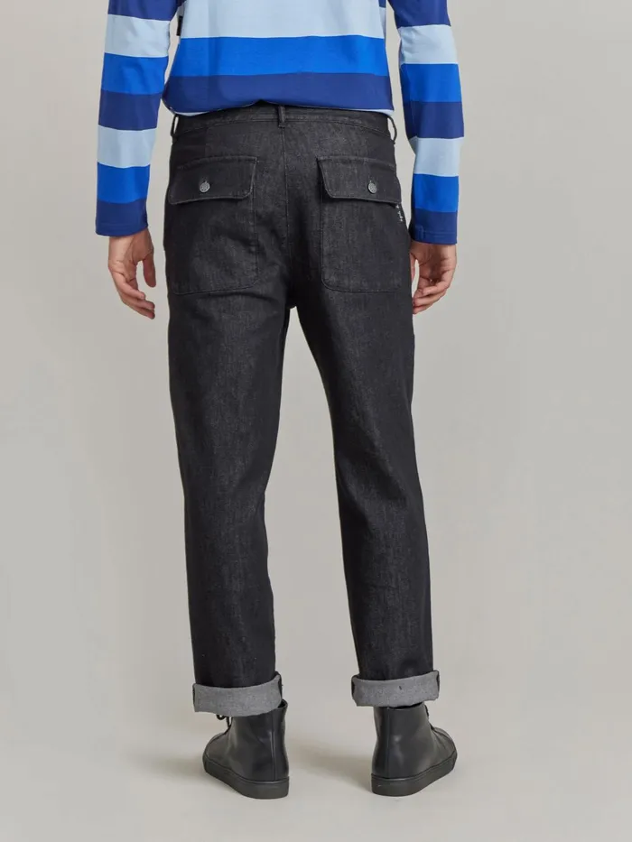 Agns B Trousers Men Black Cotton Trousers