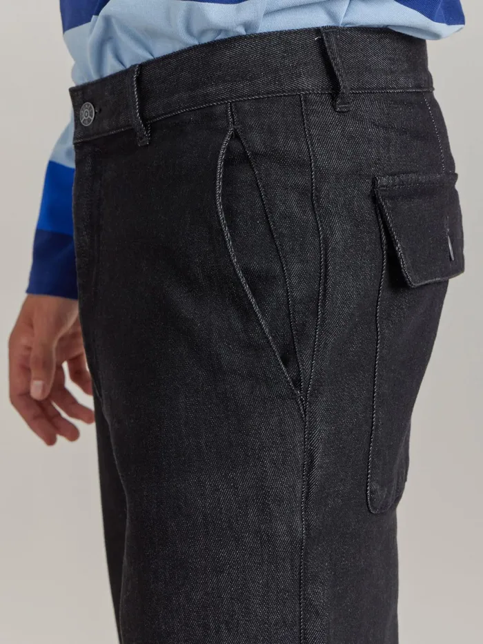 Agns B Trousers Men Black Cotton Trousers