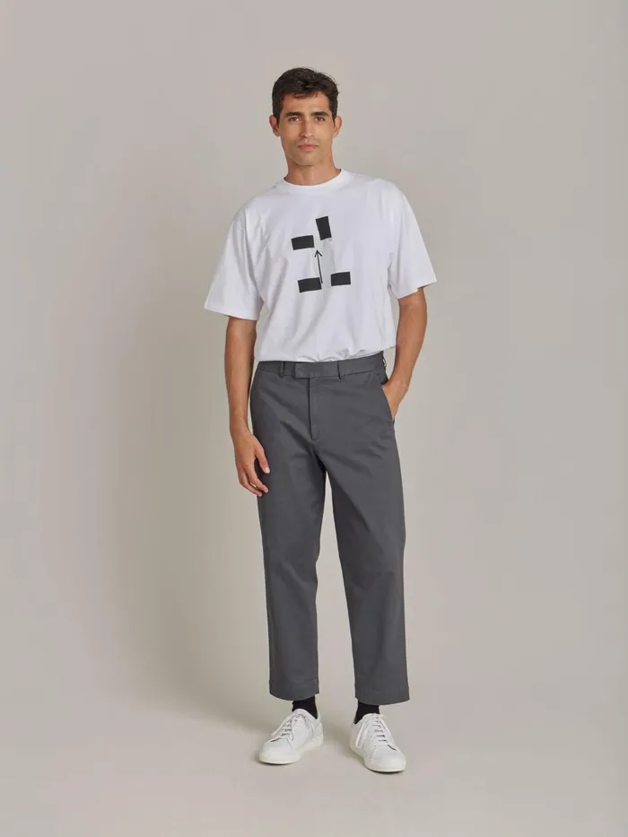 Agns B Trousers Men Grey Cotton Jami Trousers
