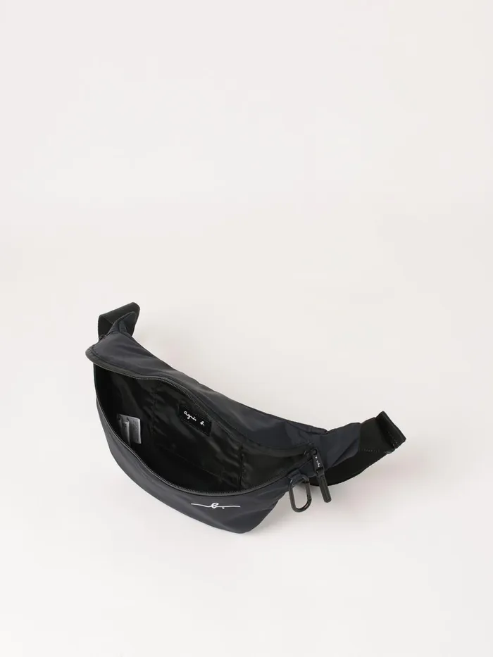 Agns B Waist Bags Men Black Nylon Bum Bag
