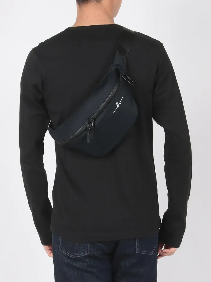 Agns B Waist Bags Men Black Nylon Bum Bag