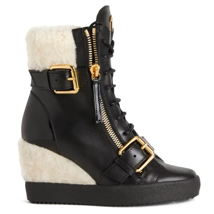 Aitana Wedge Black Women Giuseppe Zanotti Sneakers