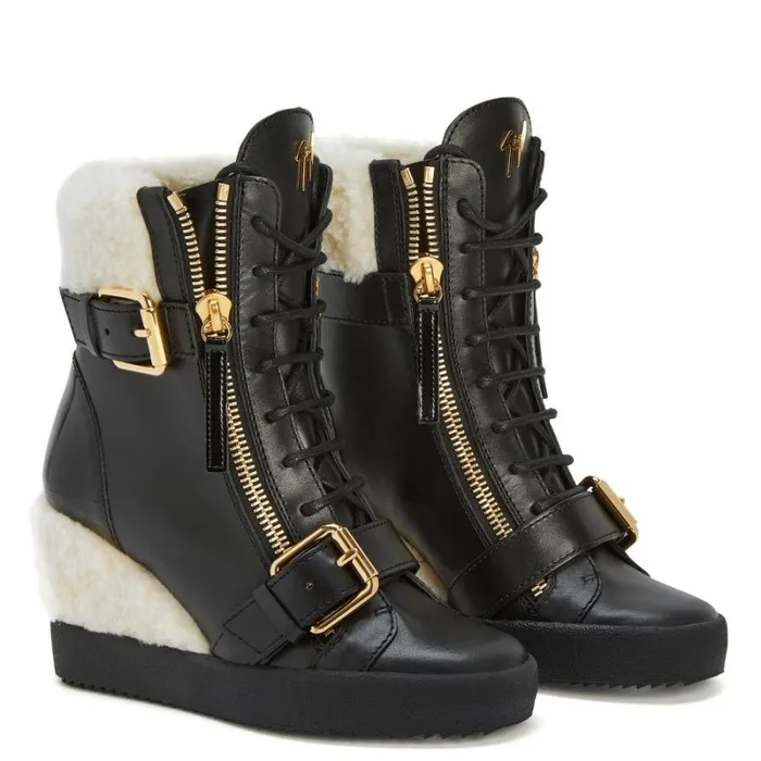 Aitana Wedge Black Women Giuseppe Zanotti Sneakers