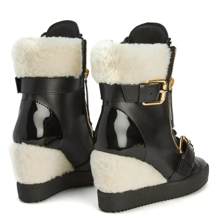 Aitana Wedge Black Women Giuseppe Zanotti Sneakers