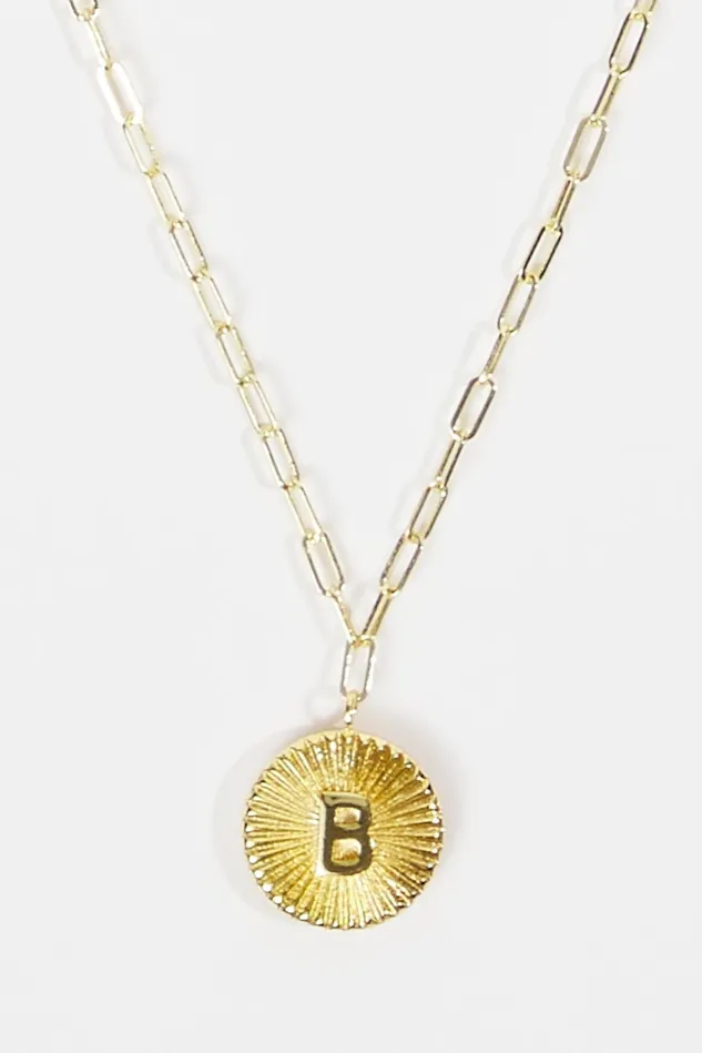 Altar039d State 18K Gold Paperclip Burst Monogram Pendant Necklace 8211 B Women Jewelry Altar039d State 18K Gold Paperclip Burst Monogram Pendant Necklace 8211 B Women Jewelry