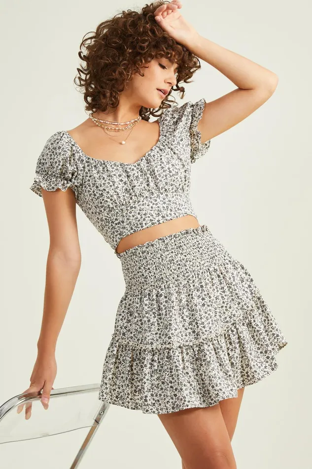 Altar039d State Amora Floral Mini Skirt Women Skirts Skorts