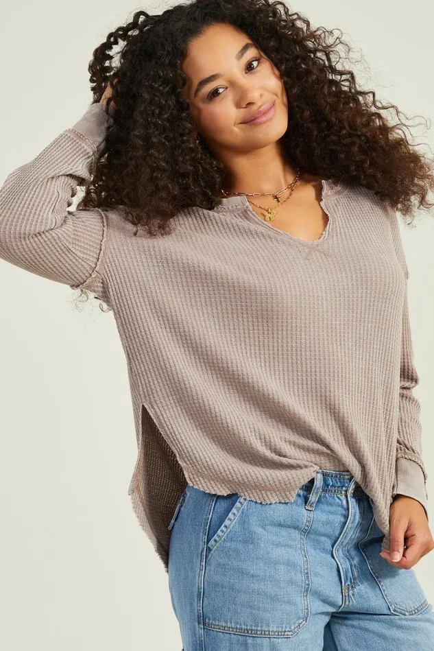 Altar039d State Anna Thermal Tunic Top Women Blouses