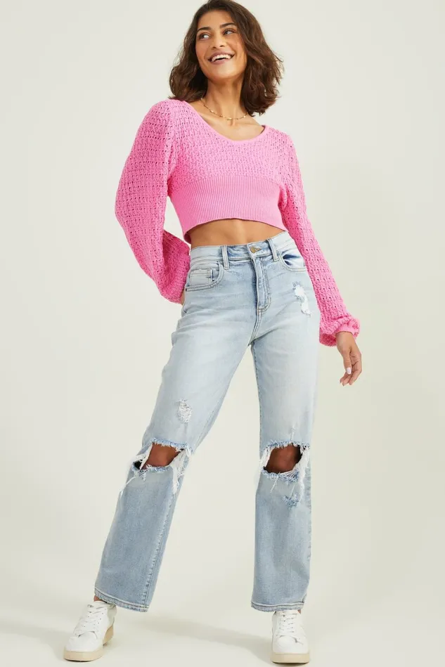 Altar039d State Briella Knit Sweater Women Cropped Sweaters