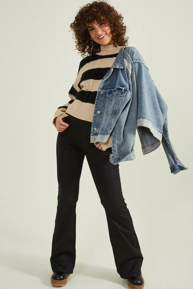 Altar039d State Clara Coated Flares Women Pants