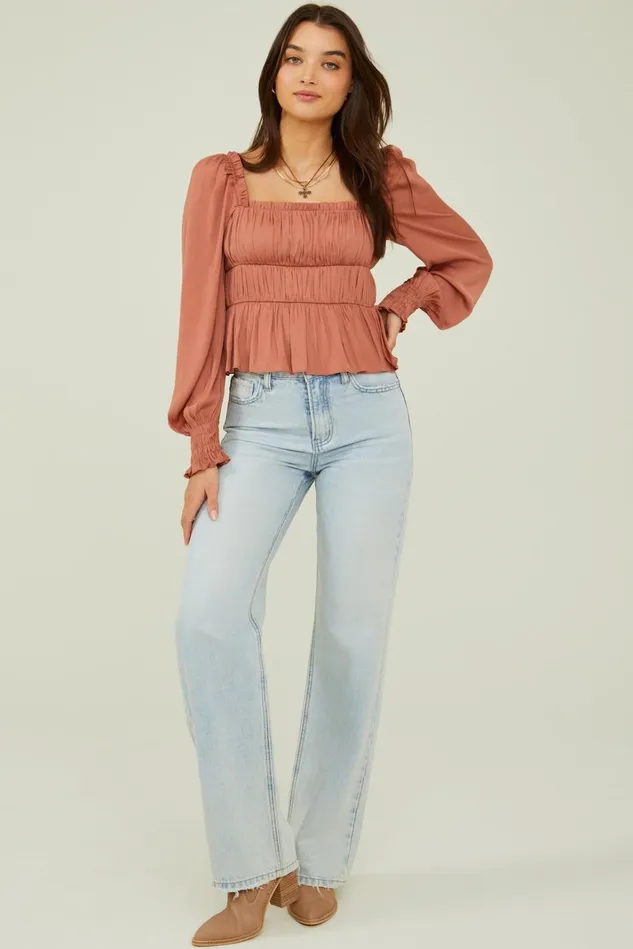 Altar039d State Colette Ruched Top Women Blouses