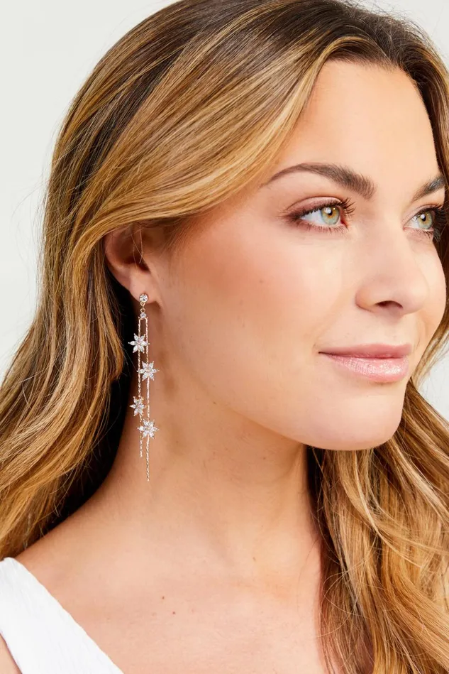 Altar039d State Crystal Flower Earrings Women Jewelry
