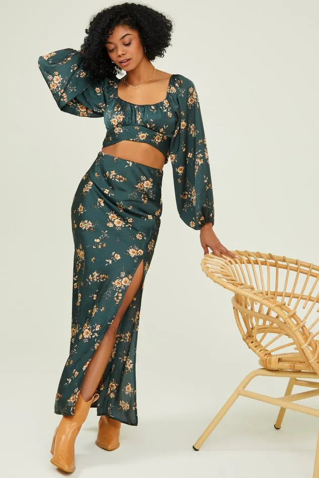 Altar039d State Delinia Midi Skirt Women Matching Sets