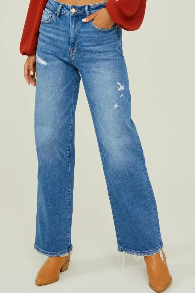 Altar039d State Donna Frayed Straight Leg Jeans Women Jeans