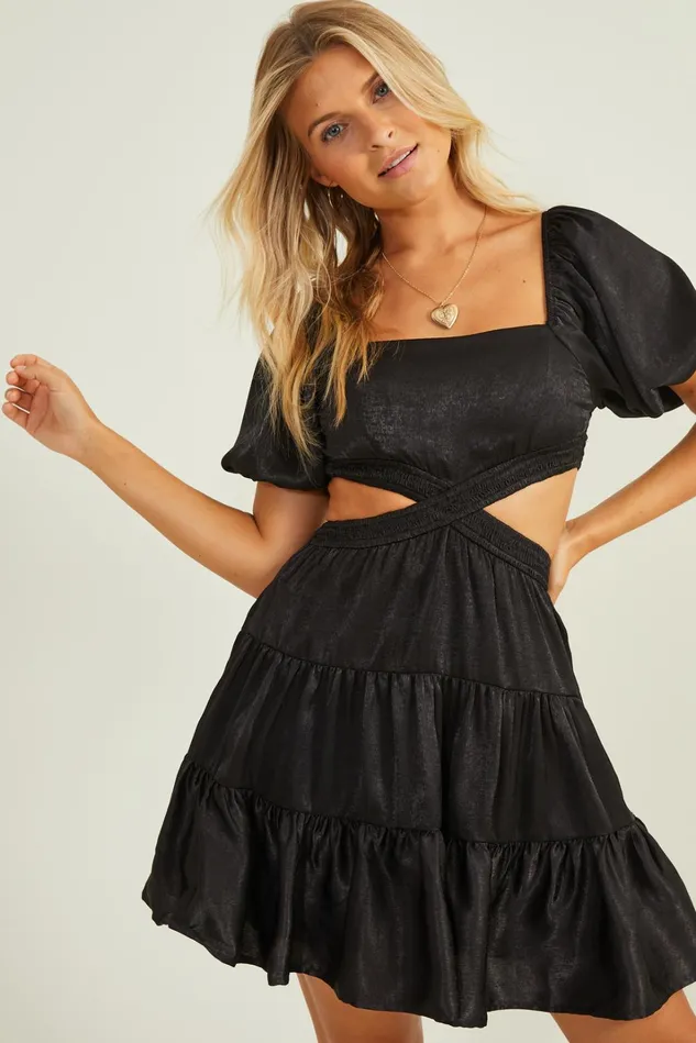 Altar039d State Elise Puff Sleeve Cutout Dress Women Special Occasion