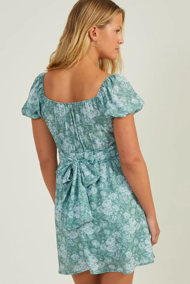 Altar039d State Elsie Floral Puff Sleeve Dress Women Mini