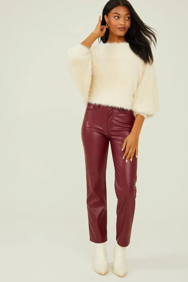 Altar039d State Etta Vegan Leather Straight Pants Women Pants