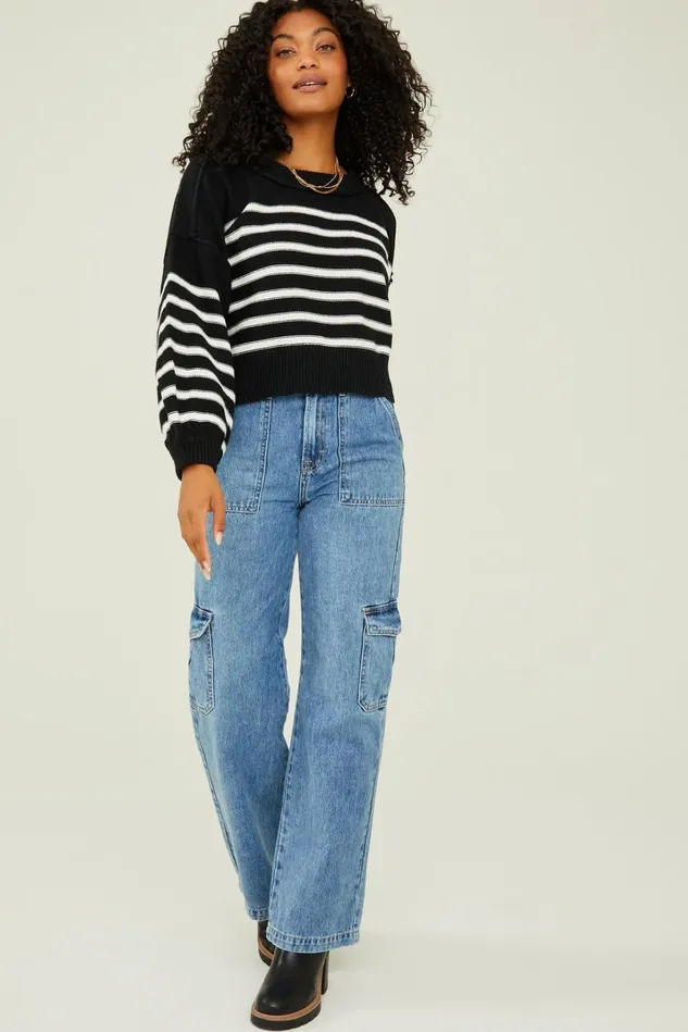Altar039d State Harley Stripped Sweater Women Sweaters