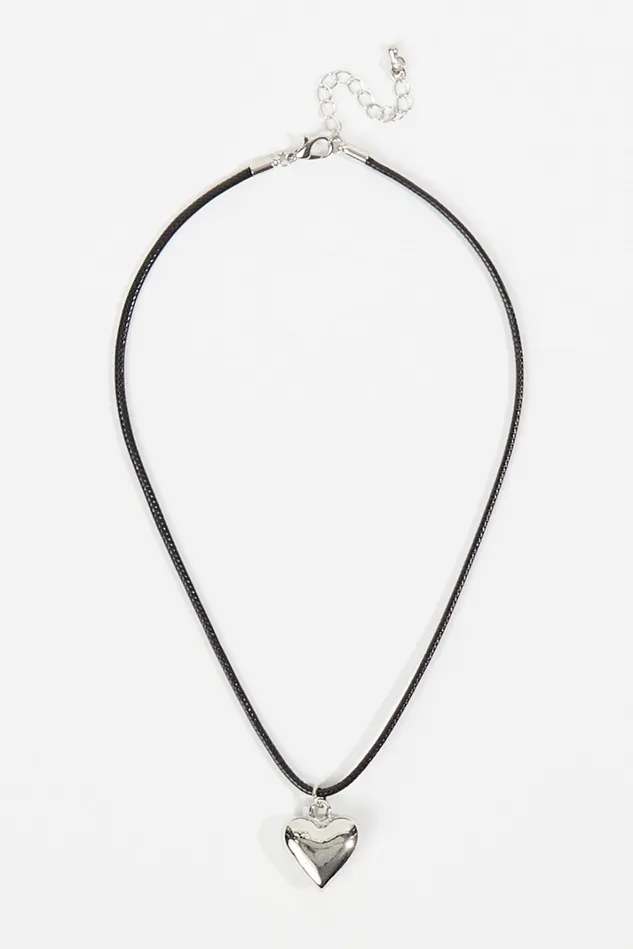 Altar039d State Heart Pendant Cord Choker Necklace Women Jewelry