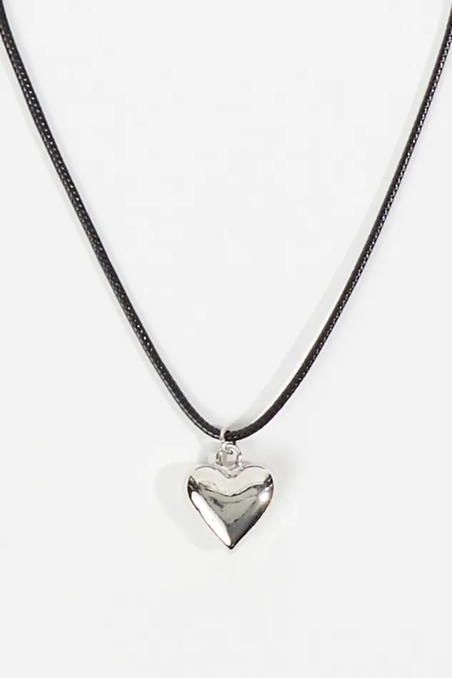 Altar039d State Heart Pendant Cord Choker Necklace Women Jewelry