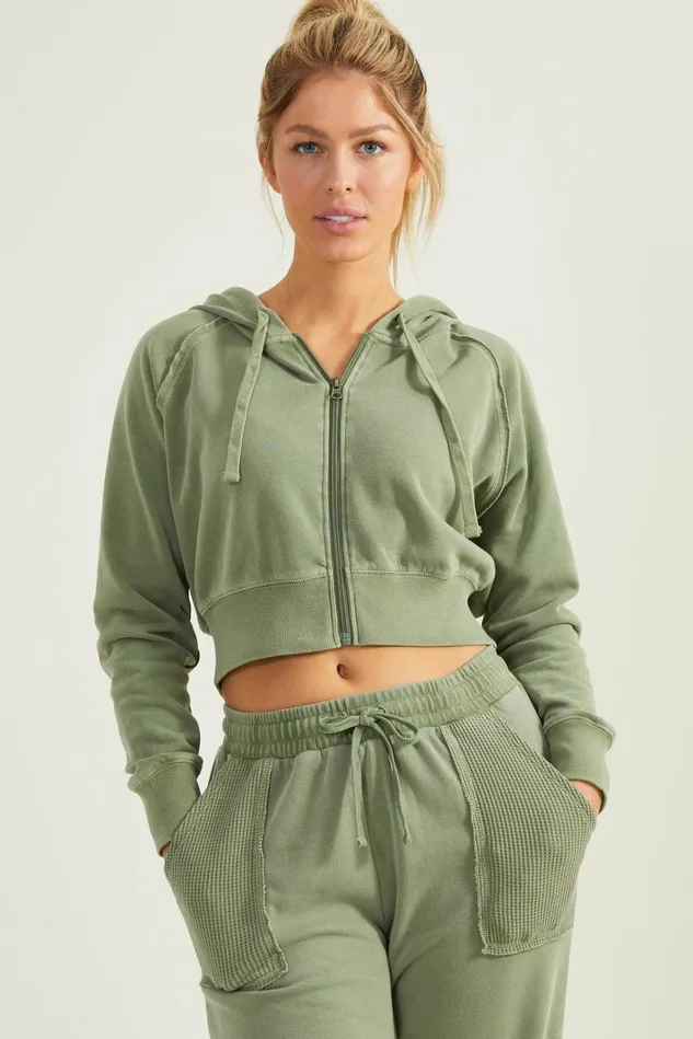 Altar039d State In A Daze Fleece Cropped Jacket Women Activewear