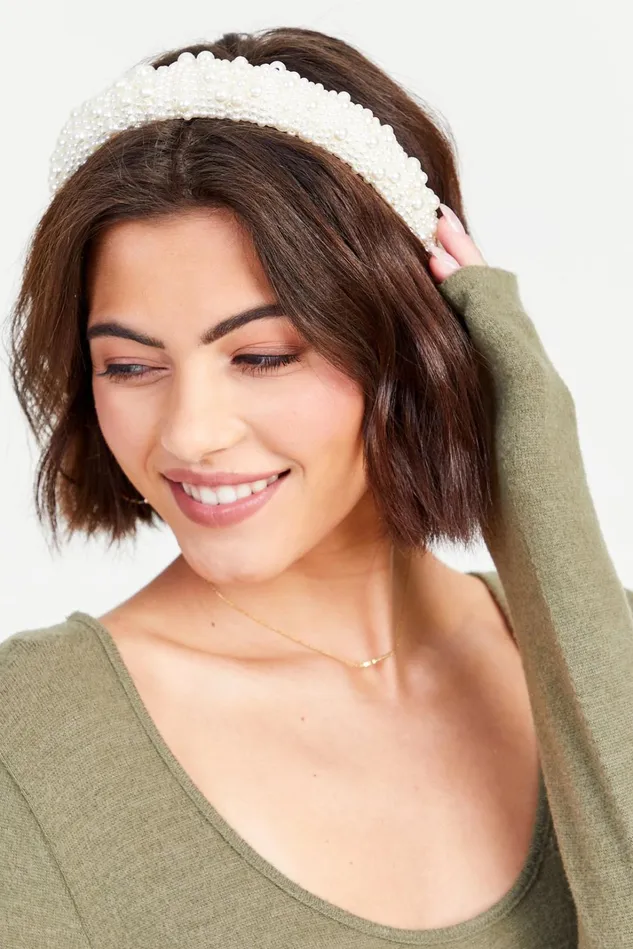 Altar039d State Jasmine Pearl Headband Women Hair Accessories
