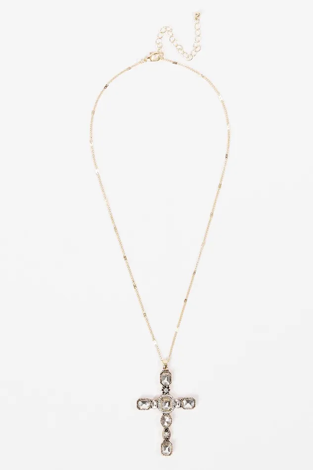 Altar039d State Large Jewel Cross Pendant Statement Necklace Women Jewelry