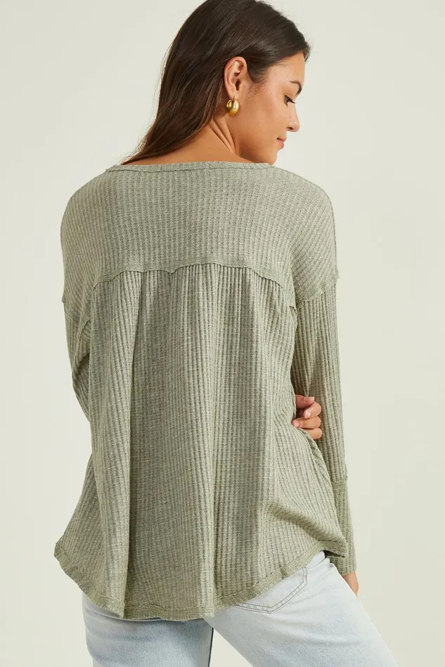 Altar039d State Lydia Thermal Top Women Blouses