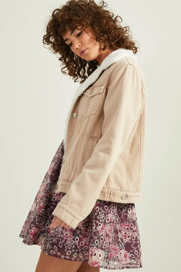 Altar039d State Maren Sherpa Lined Denim Jacket Women Jackets