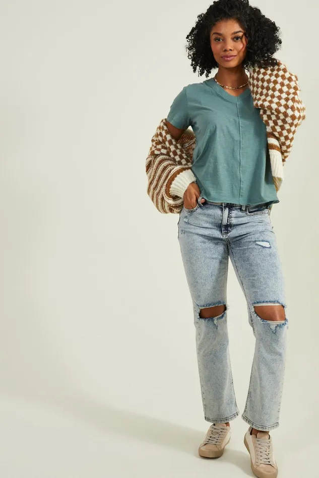 Altar039d State Mariah Straight Leg Jeans Women Mid Rise Jeans