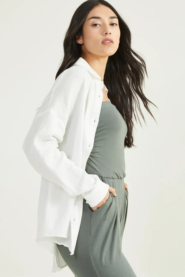 Altar039d State Mary Gauze Button Up Top Women Blouses