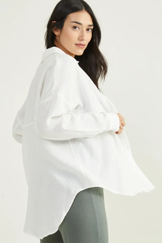 Altar039d State Mary Gauze Button Up Top Women Blouses
