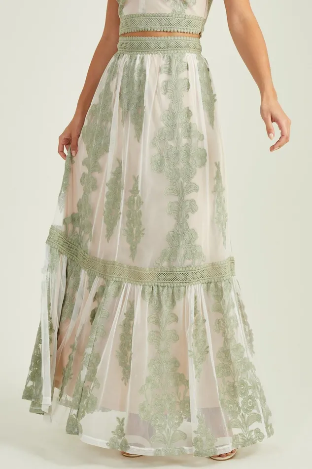 Altar039d State Maude Floral Maxi Skirt Women Matching Sets