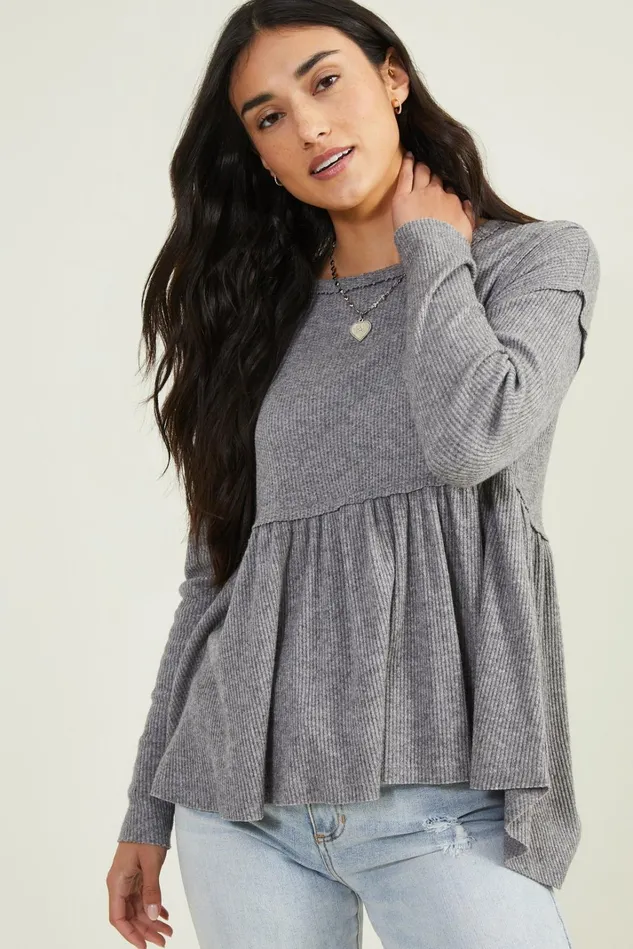 Altar039d State Mira Thermal Babydoll Top Women Blouses