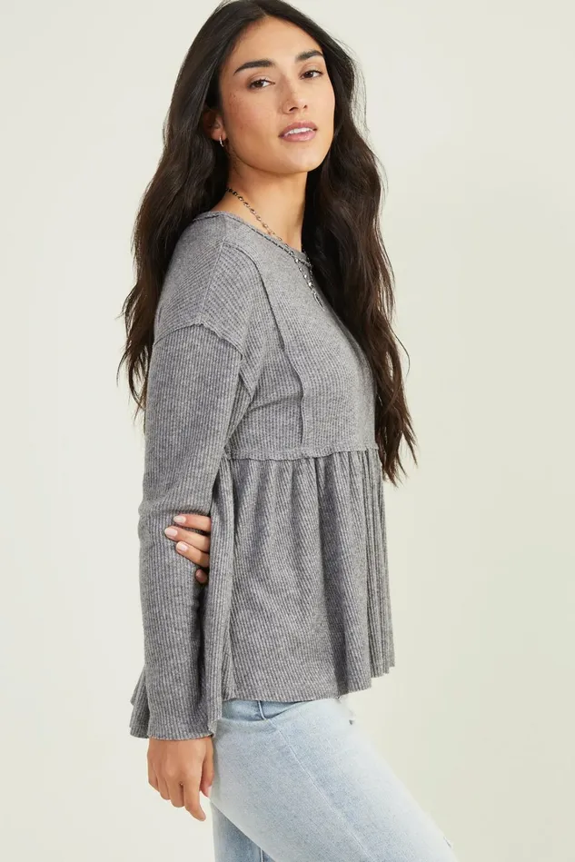 Altar039d State Mira Thermal Babydoll Top Women Blouses