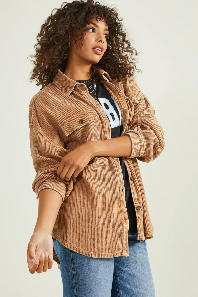 Altar039d State Neva Thermal Button Down Top Women Blouses