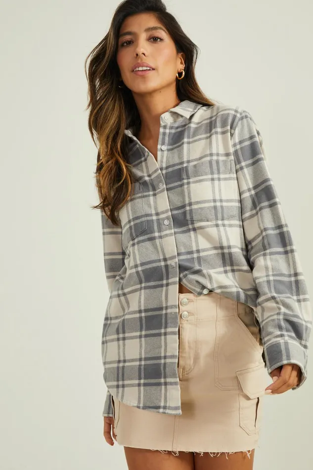 Altar039d State Olivia Flannel Top Women Blouses