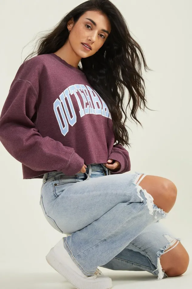 Altar039d State Outer Banks Cropped Pullover Women Sweatshirts