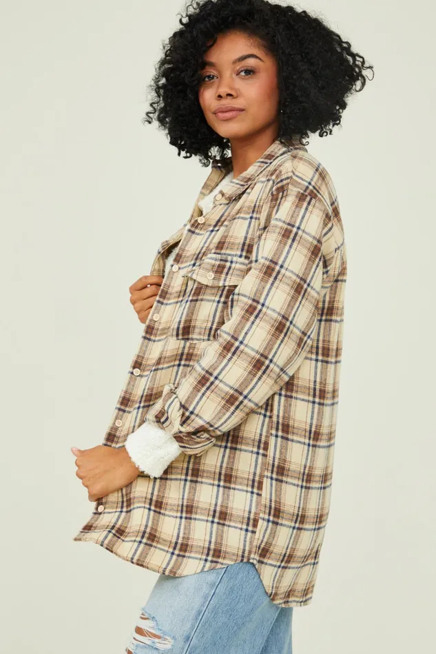Altar039d State Presley Plaid Button Down Top Women Blouses
