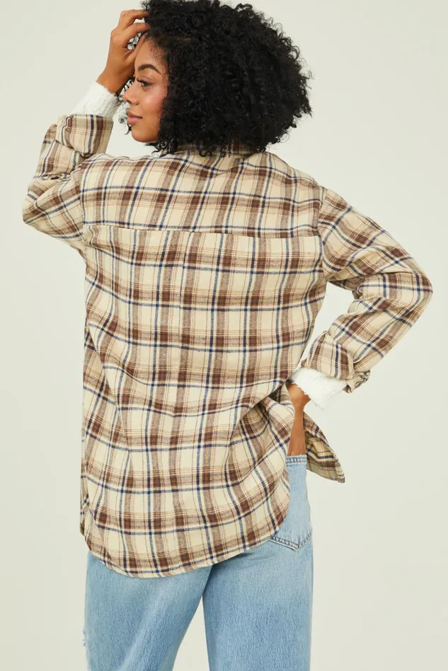 Altar039d State Presley Plaid Button Down Top Women Blouses