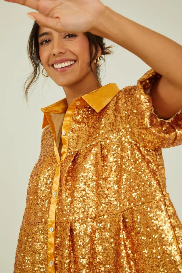 Altar039d State Radiant Poplin Sequin Dress Women Mini