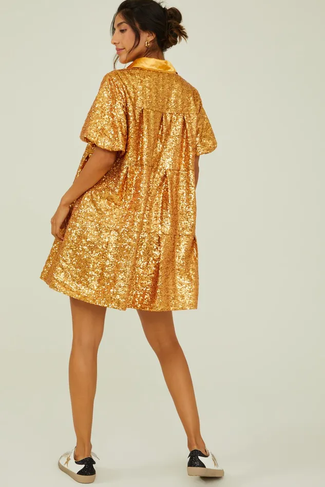 Altar039d State Radiant Poplin Sequin Dress Women Mini