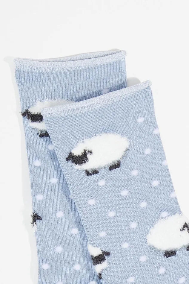 Altar039d State Raised Feather Sheep Socks Women Socks