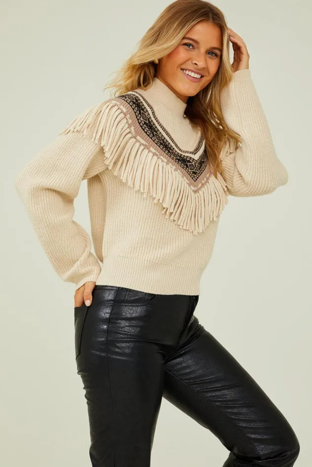Altar039d State Reese Fringe Sweater Women Sweaters