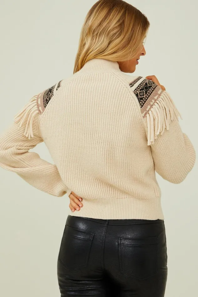 Altar039d State Reese Fringe Sweater Women Sweaters
