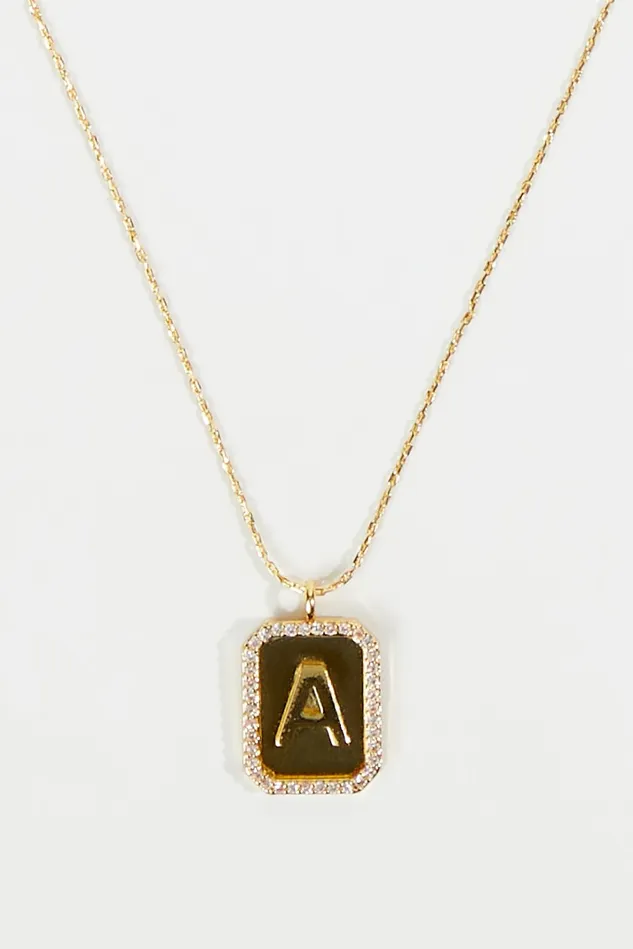 Altar039d State Rhinestone Lined Monogram Pendant Necklace 8211 A Women Jewelry Altar039d State Rhinestone Lined Monogram Pendant Necklace 8211 A Women Jewelry
