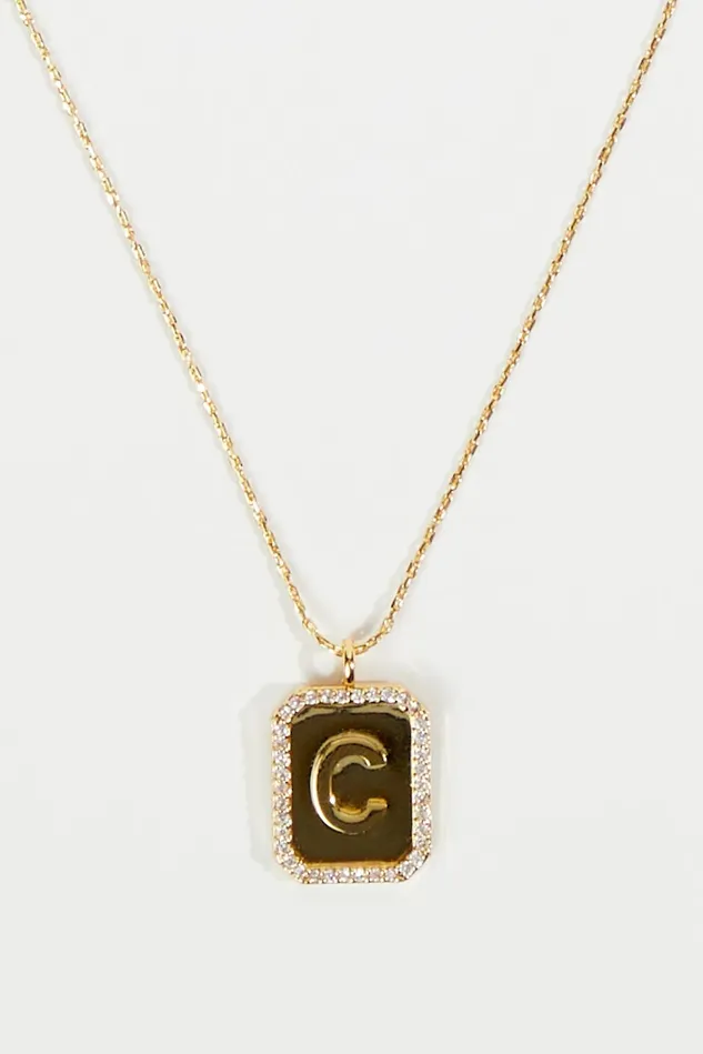 Altar039d State Rhinestone Lined Monogram Pendant Necklace 8211 C Women Jewelry Altar039d State Rhinestone Lined Monogram Pendant Necklace 8211 C Women Jewelry