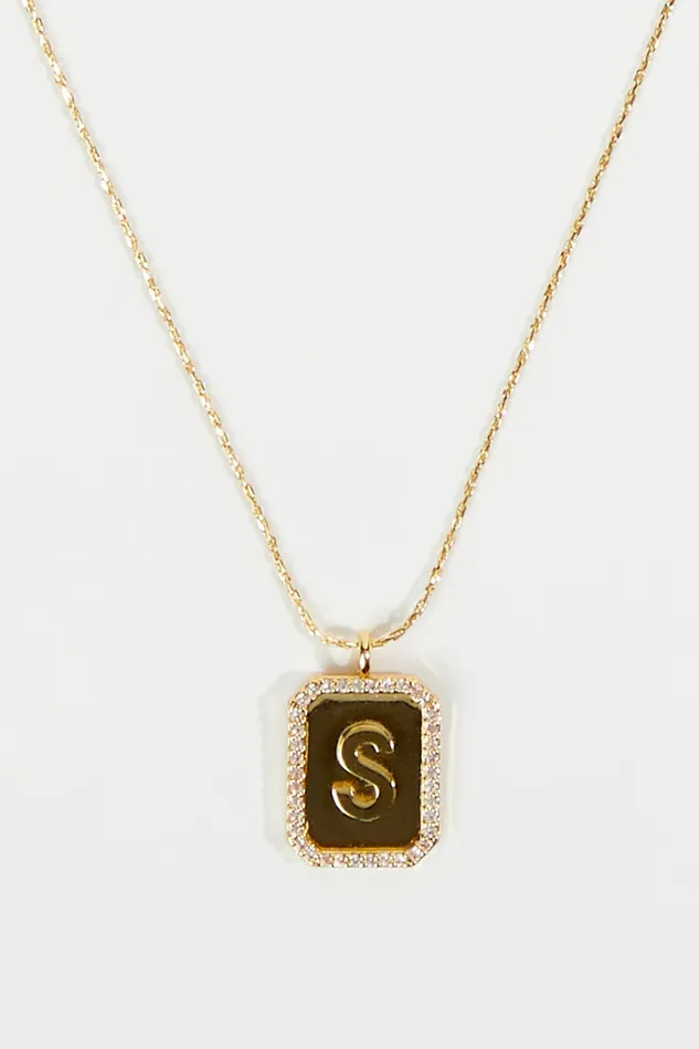 Altar039d State Rhinestone Lined Monogram Pendant Necklace 8211 S Women Jewelry Altar039d State Rhinestone Lined Monogram Pendant Necklace 8211 S Women Jewelry